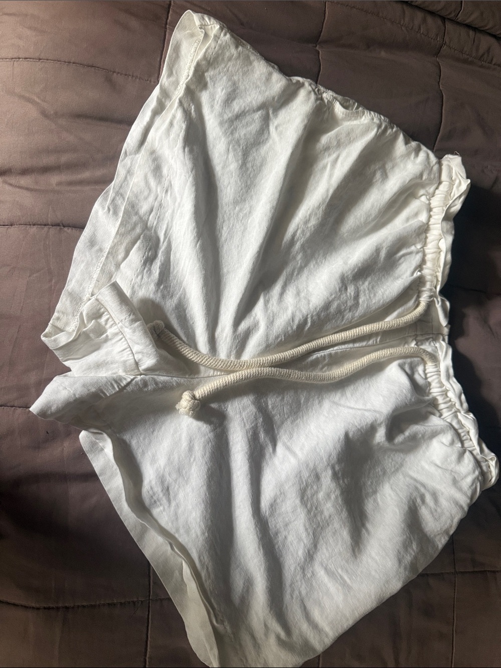 H&M White Cotton Drawstring Women’s Shorts